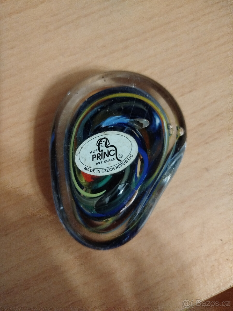 skleněné těžítko Huť Princ - 2