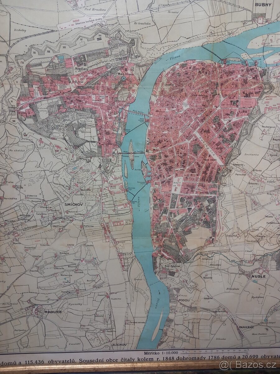 Mapa staré Prahy - 2