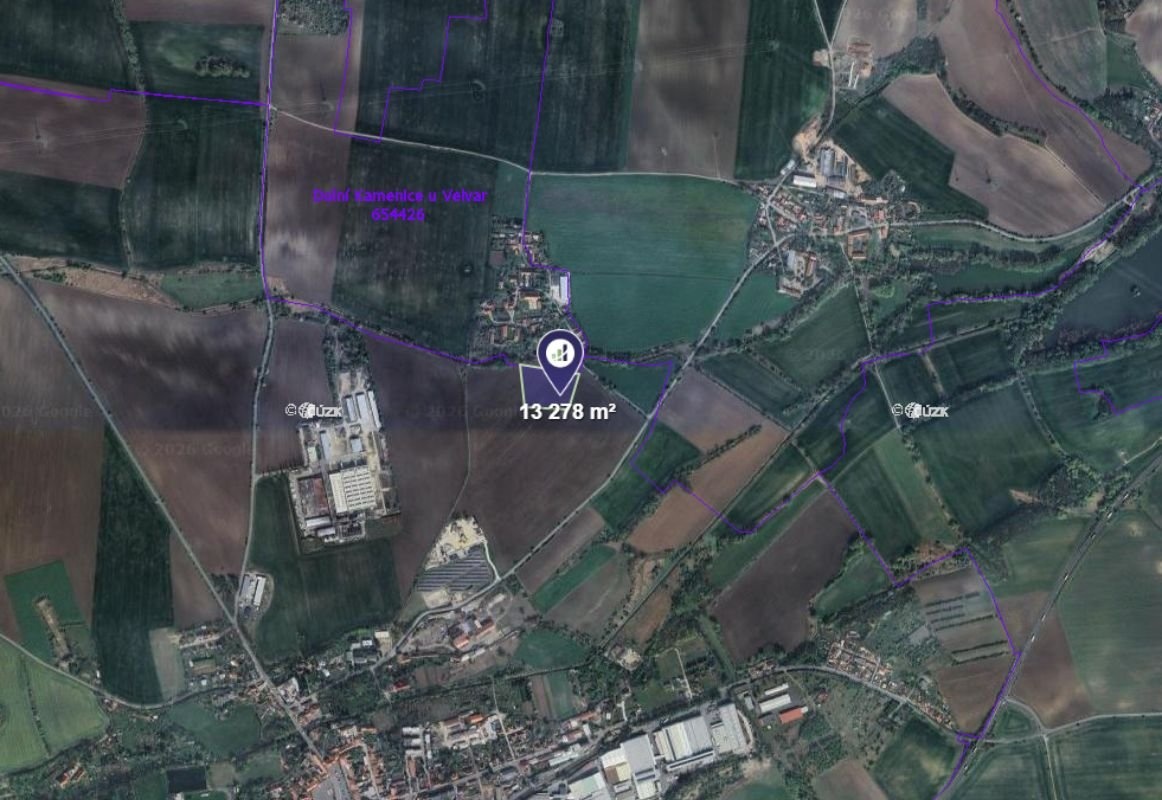 Prodej podílu 1/12 pole 1 106 m², Velvary - 2