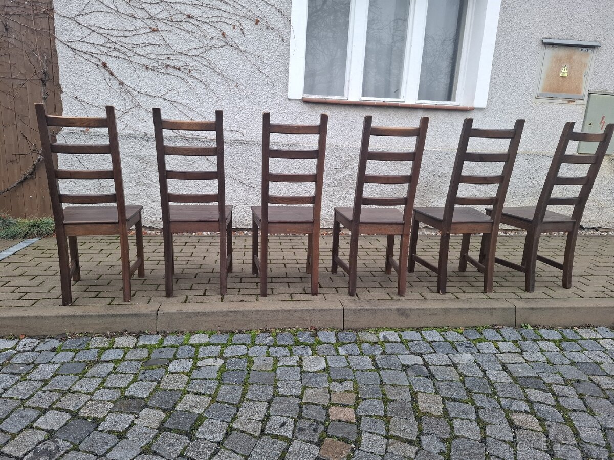 8x starší židle - 2