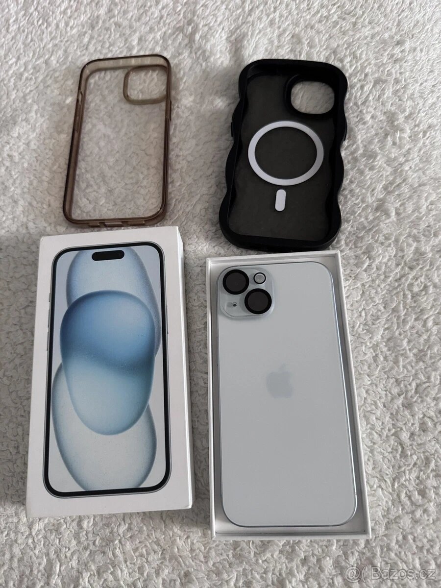 Prodám iPhone 15 128GB modrá - 2