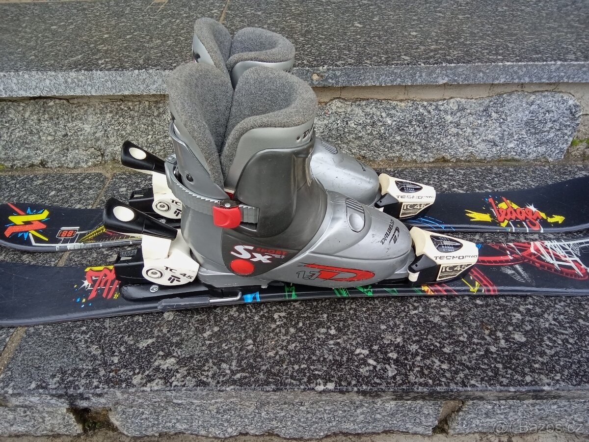 Dětské lyže 90 cm a boty - 2