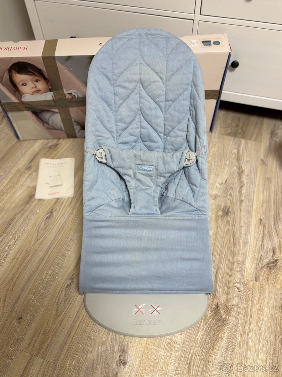 Babybjörn lehátko modré Woven blue - 2