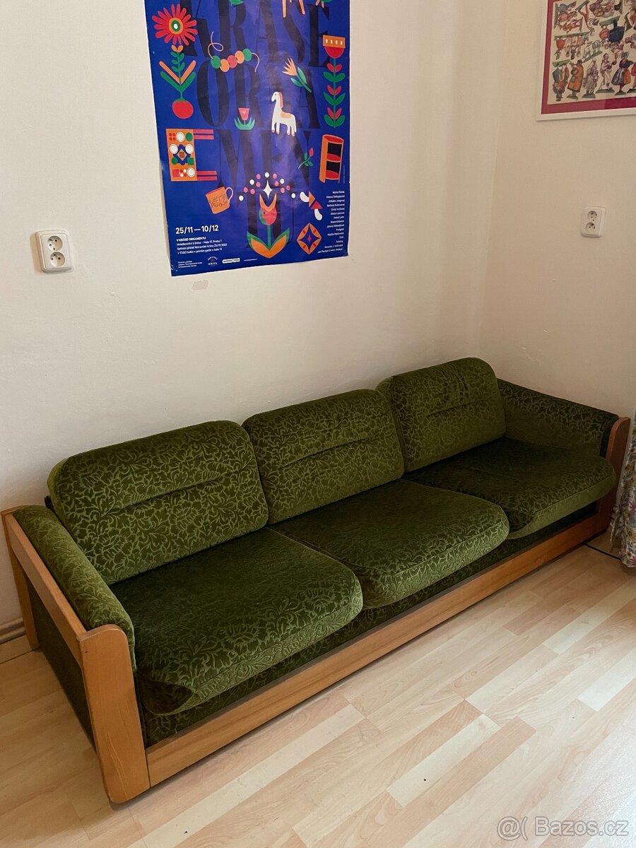 Vintage Sedací Souprava Zelená - 2