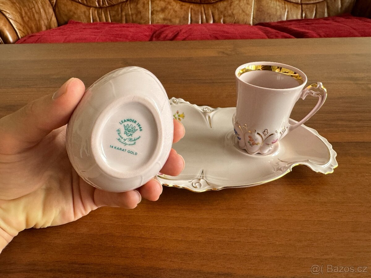 Růžový porcelán vajíčko - 2