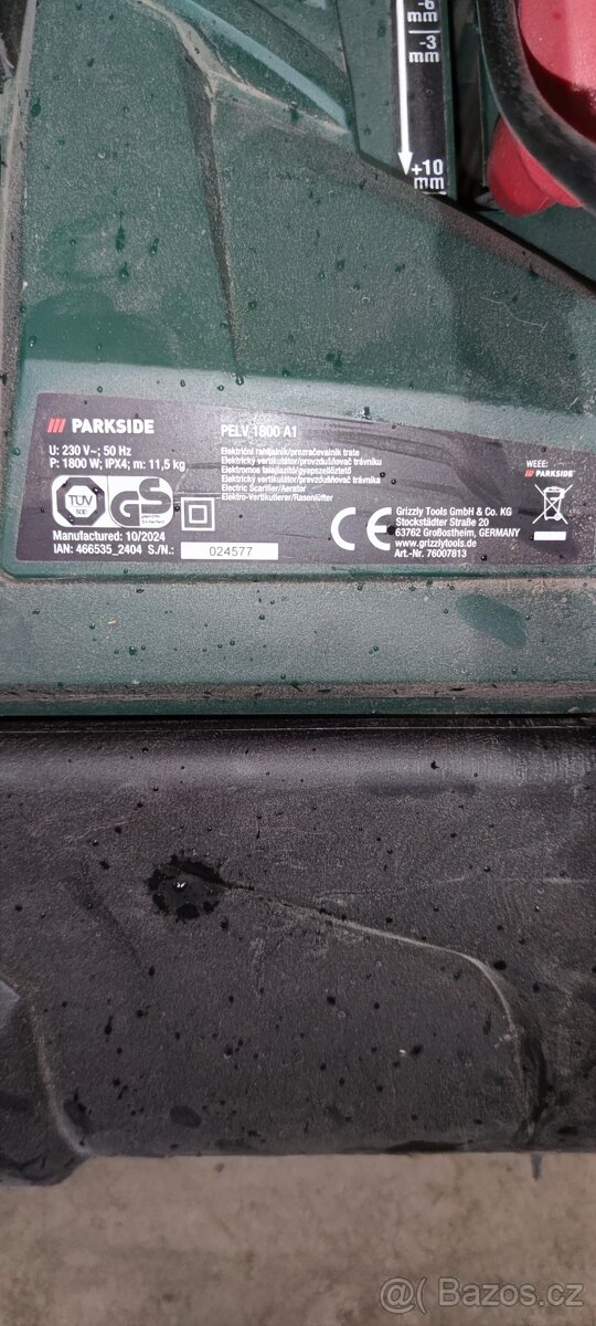 Vertikutator Parkside 1x použitý v záruce 3 roky - 2