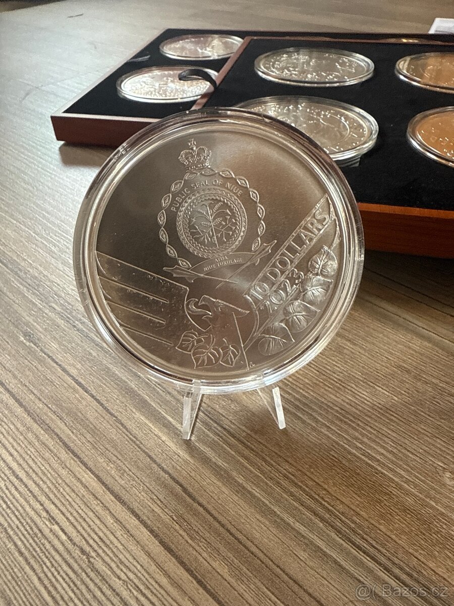 Stříbrná investiční mince Český lev 5oz 2023 - 2