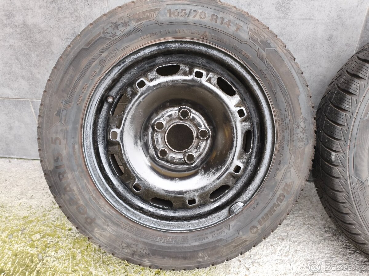 4 x zimní pneu na Fabia, Polo, Ibiza 165/70 R14 81T - 2