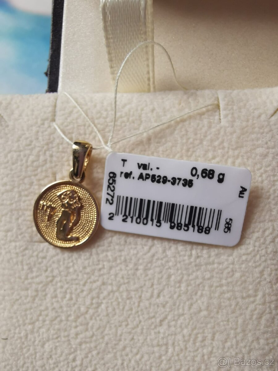 Apart zlatý přívěsek na řetízek Panna zlato nové - 2
