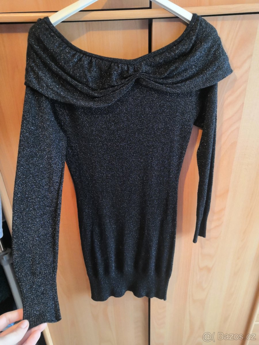 Třpytivé svetrové šaty - 2