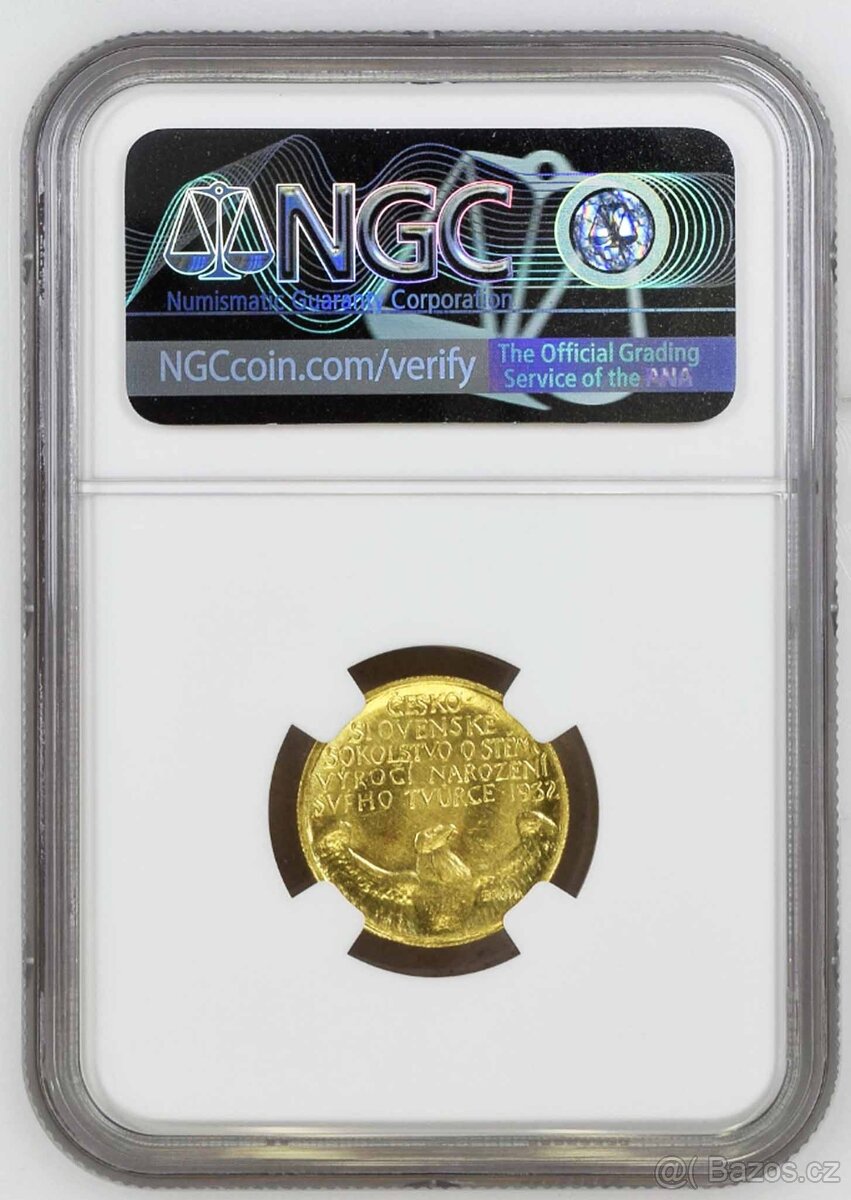 Dukát Tyrš 1932, NGC MS 63 - 2