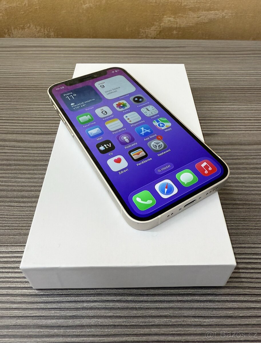 Apple iPhone 12 mini 128GB bílá, baterie 100% - 2