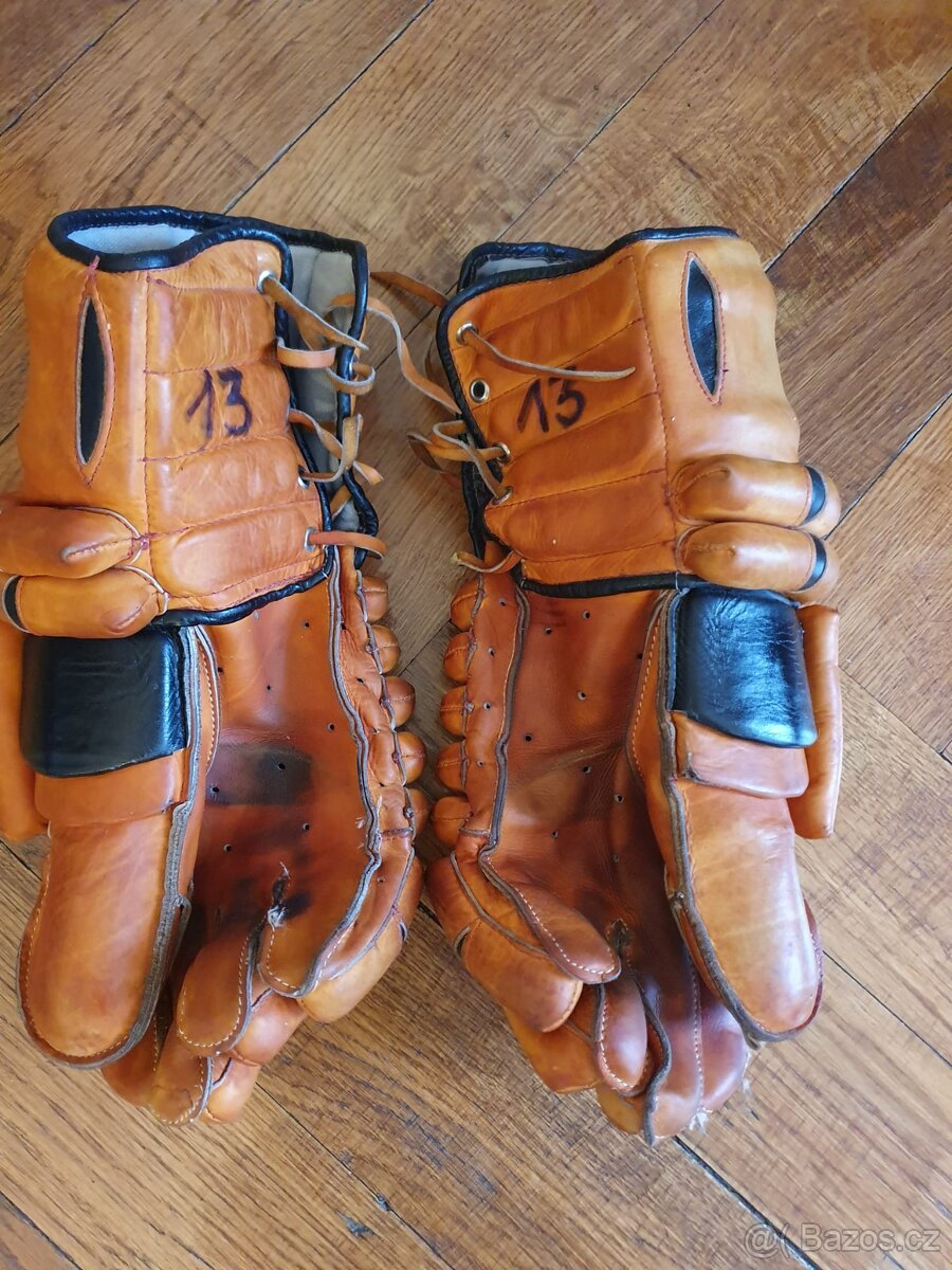 Retro hokejové rukavice - 2