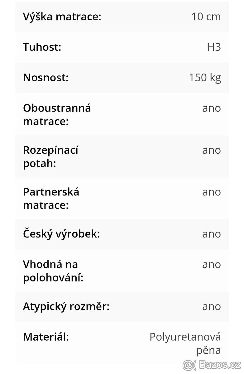 Matrace 200x90x10 - 2