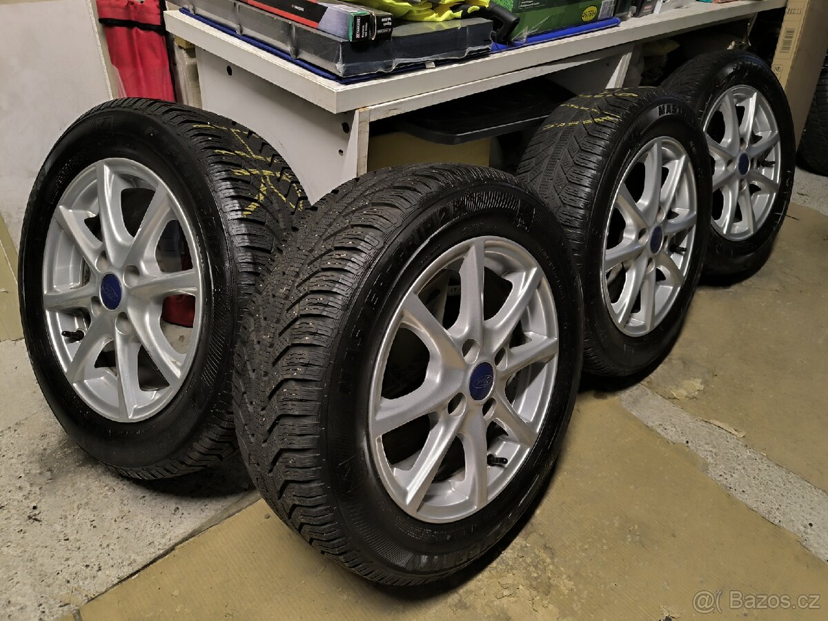 Alu kola FORD Fiesta 4x108 r15 Originál,zim.pneu94%+TPMS - 2