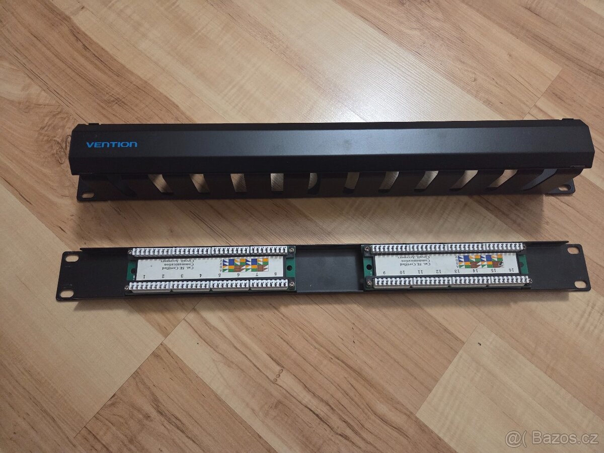 CAT5e patch panel + cable manager - 2