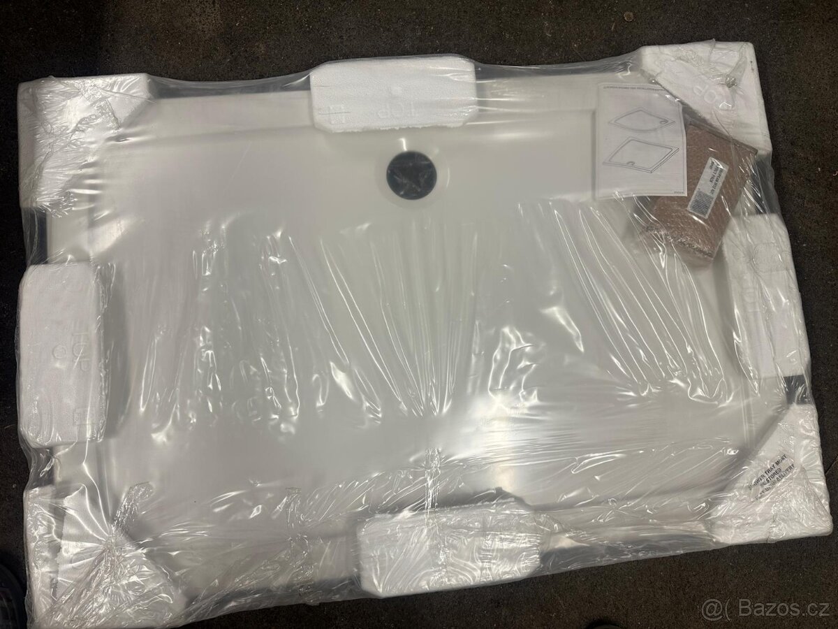 Sprchová vanička z litého mramoru 120x80x4 cm - 2