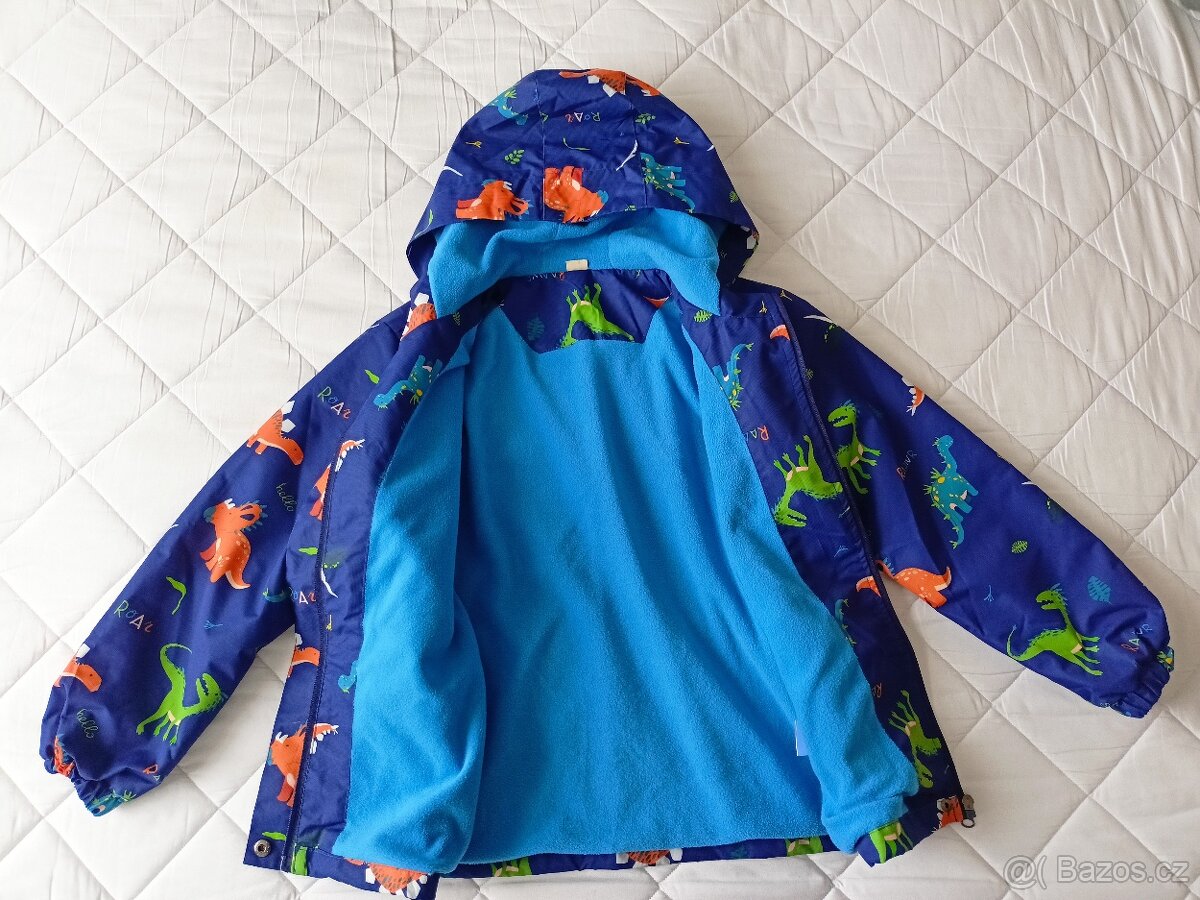 Dětská nepromokavá DINO bunda, vel.128/134 - 2