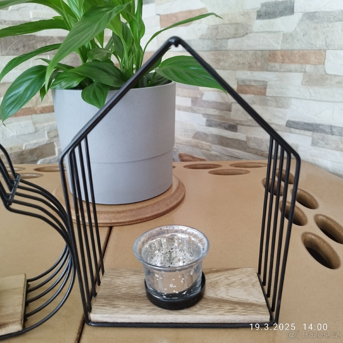 Svícen domeček a svícen srdce - na čajovou svíčku - 2