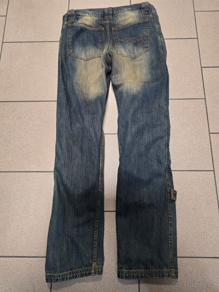 Pánské rifle /džíny na motorku s kolenními chrániči vel. 36 - 2