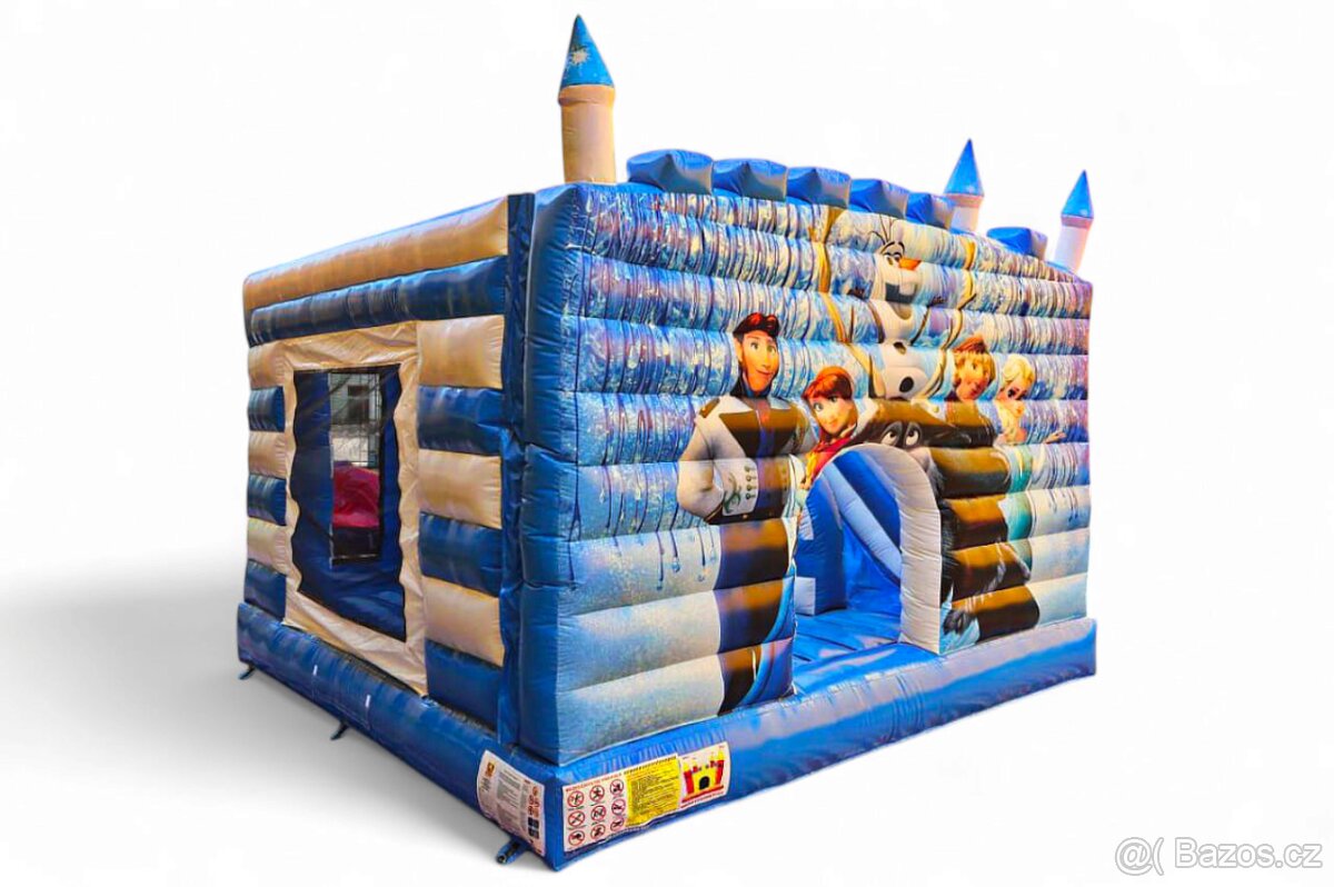 Kombinovaný skákací hrad se skluzavkou - 2