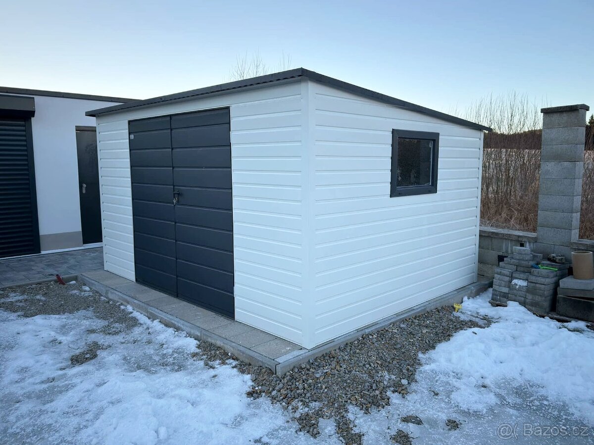 Plechová garáž domek 4x3 v barvě RAL | GARAGEKING - 2