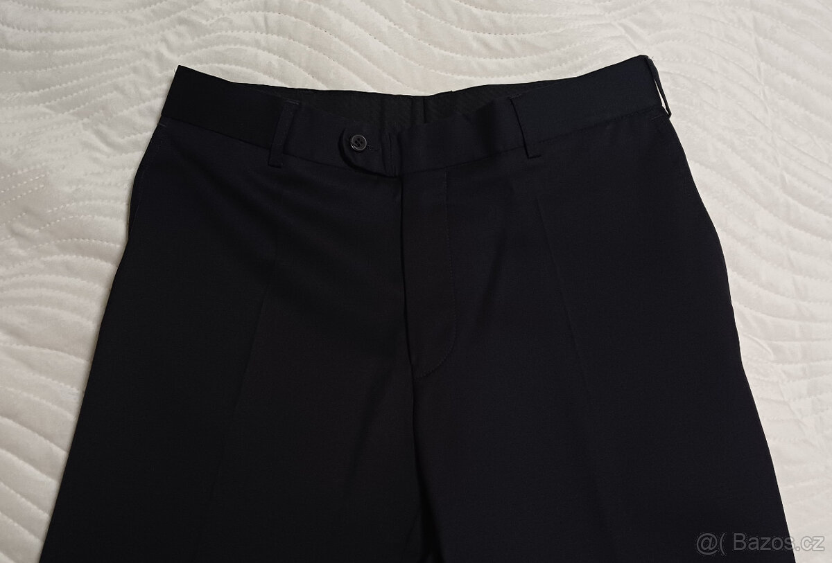 Černé vlněné kalhoty Laffitte (Vitale Barberis Canonico) vel - 2