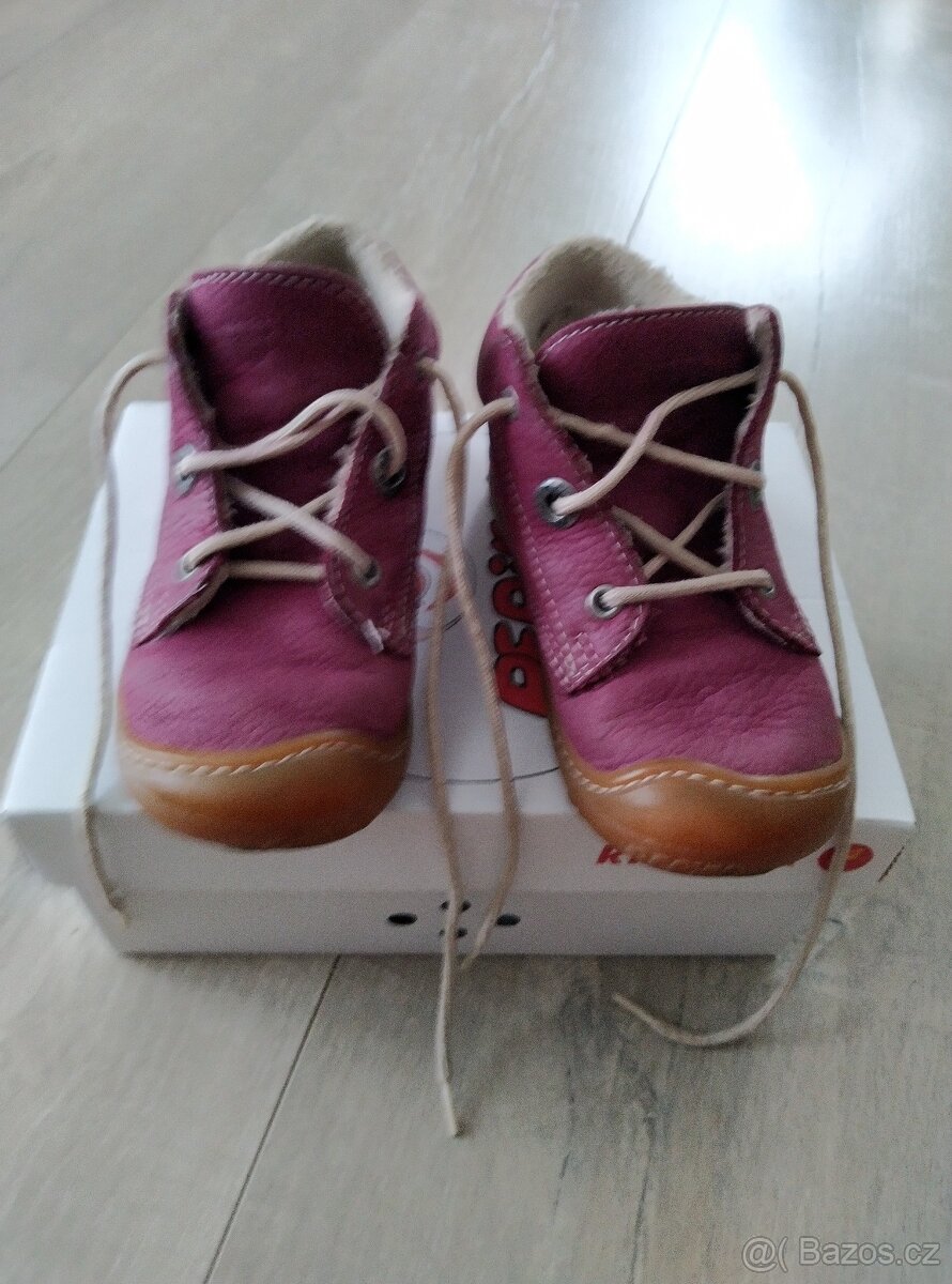 Barefoot zateplené kožené boty Ricosta Pepino (vel. 22) - 2