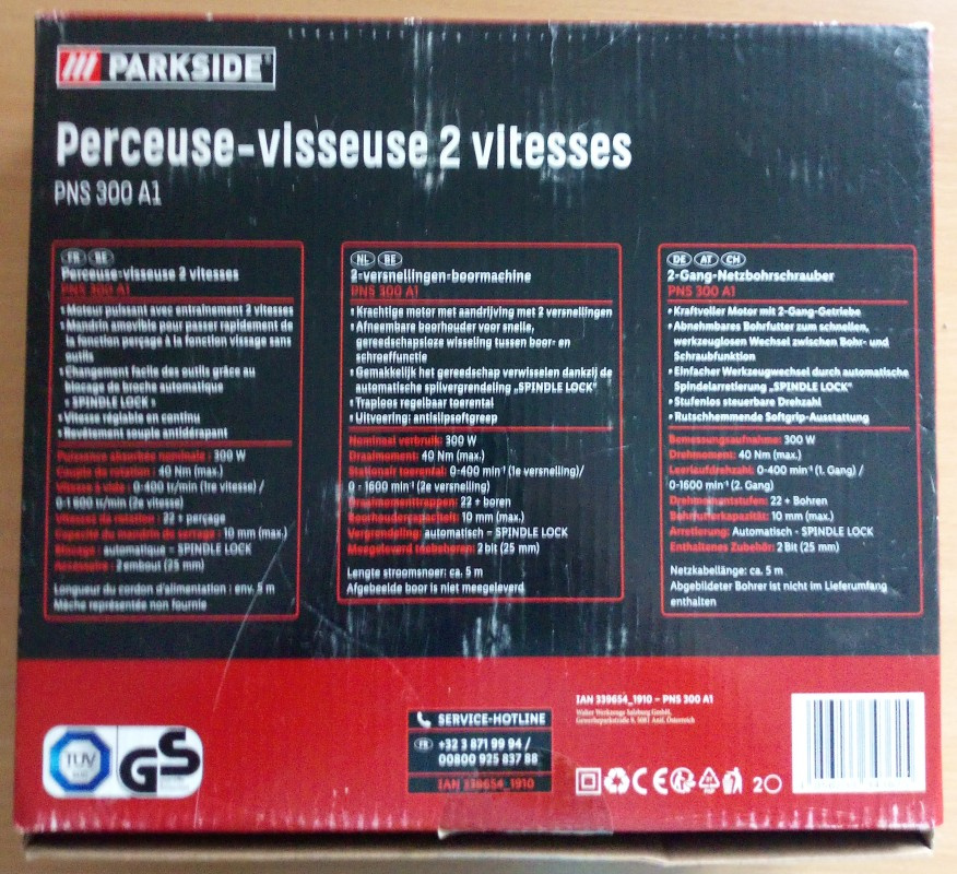 Vrtací šroubovák PNS 300 B3 Parkside - 2