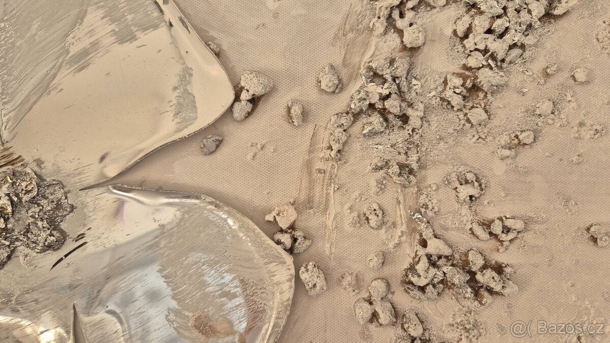 Obraz bílo šedo stříbrmý - 2