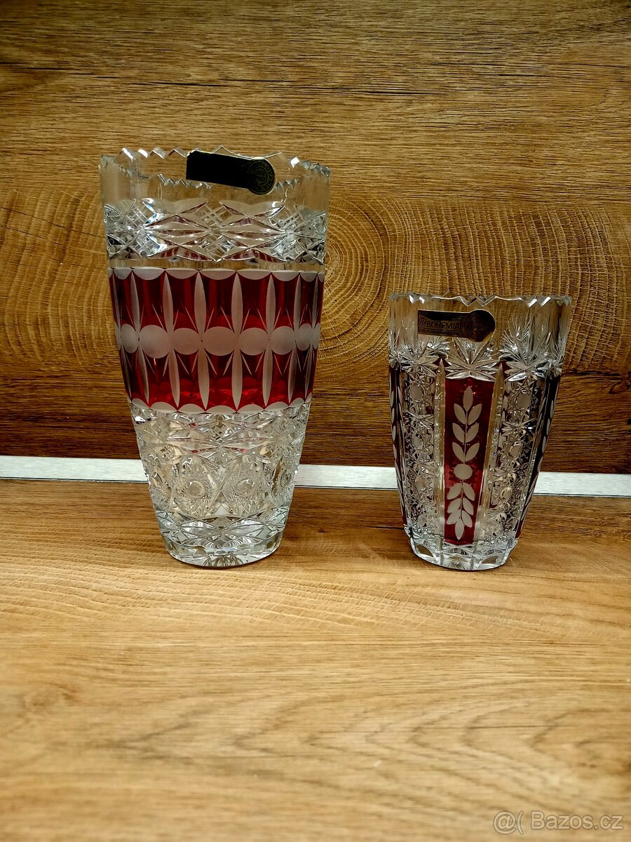 Vázy - český křišťál - 2