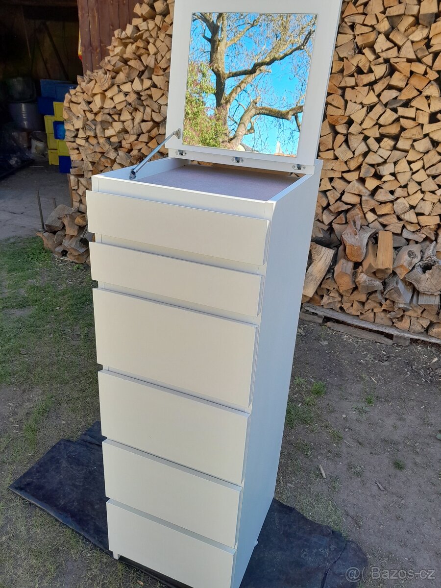 Ikea komoda Malm se zrcadlem bílá - 2