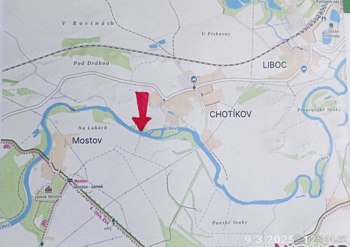 Prodej louky na břehu řeky Ohře - 2