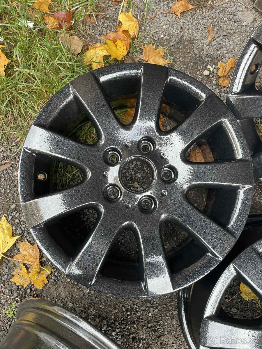 Alu kola 15" 5x112 R15 ET50 , střed 57.1 mm nový lak - 2