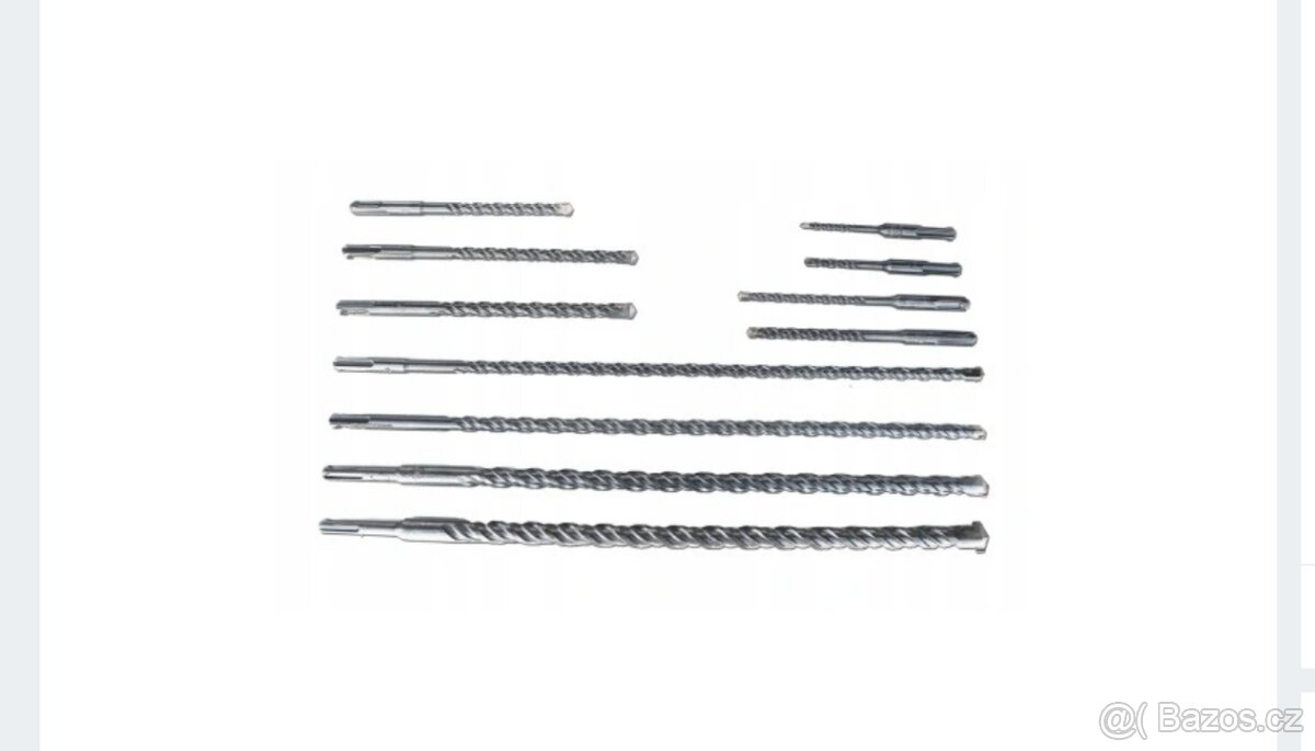 SADA 11 KUSŮ VRTÁKŮ DO BETONU SDS + V KUFRU - 2