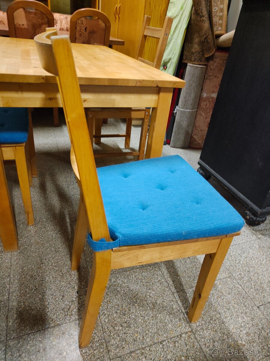 4 jídelní židle masiv borovice - 2