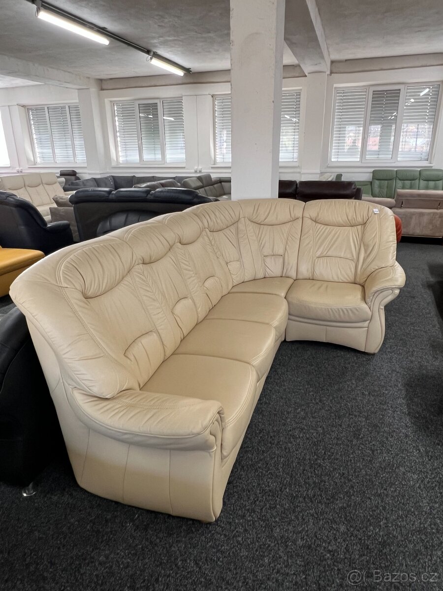 Sedací souprava rohová - kůže - 2