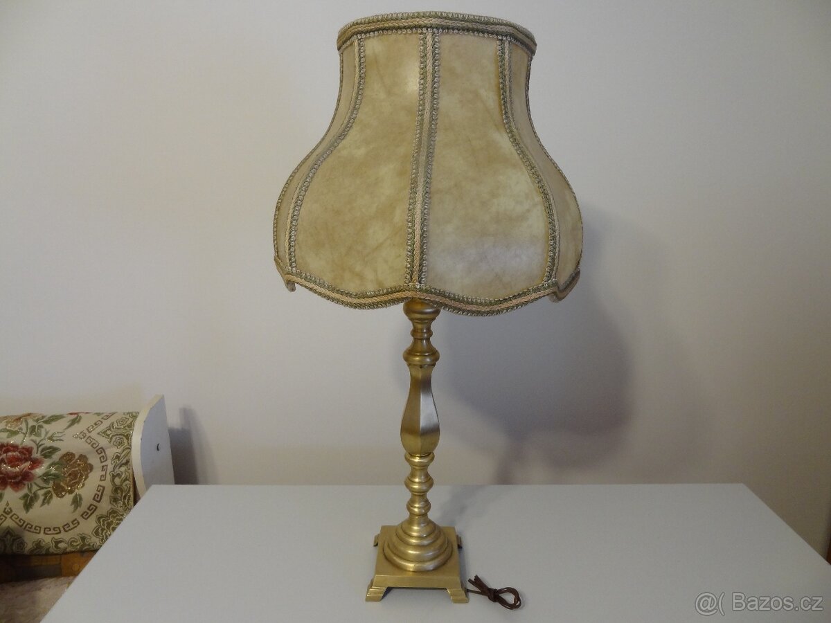 Mosazná stolní lampa antik - 2