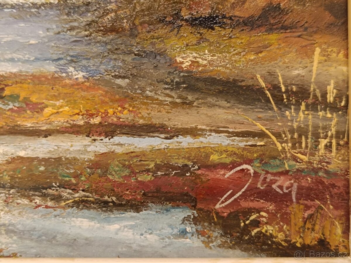 Obraz Joža, Šumava rašeliniště, olej 28x41 - 2