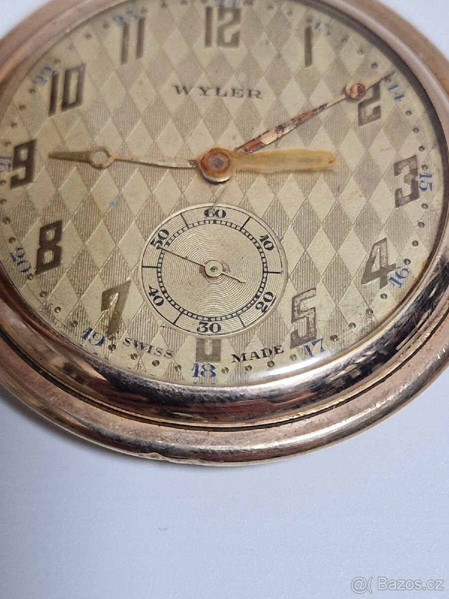Zlaté kapesní hodinky Wyler - 2