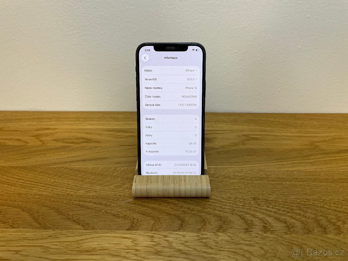 Apple iPhone 12 128GB Black - velmi zachovalý, 83% - 2