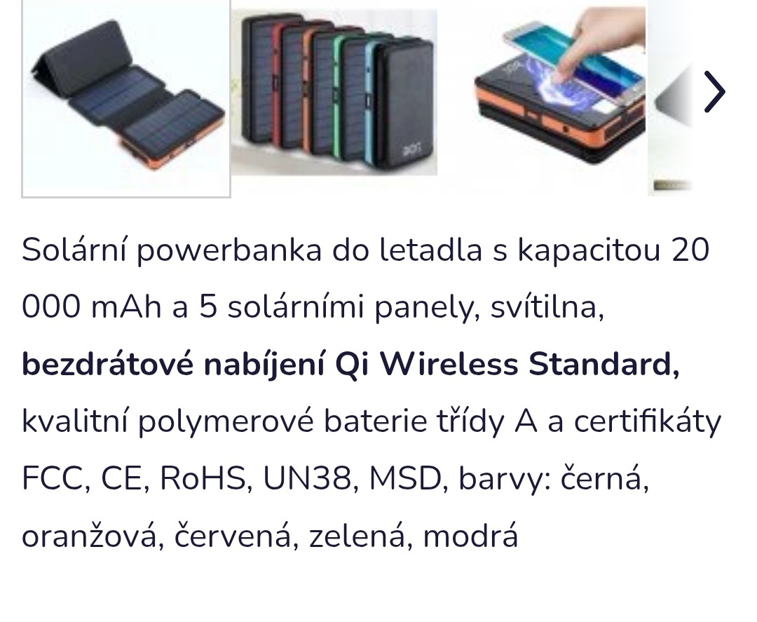 Solární powerbanka - 2