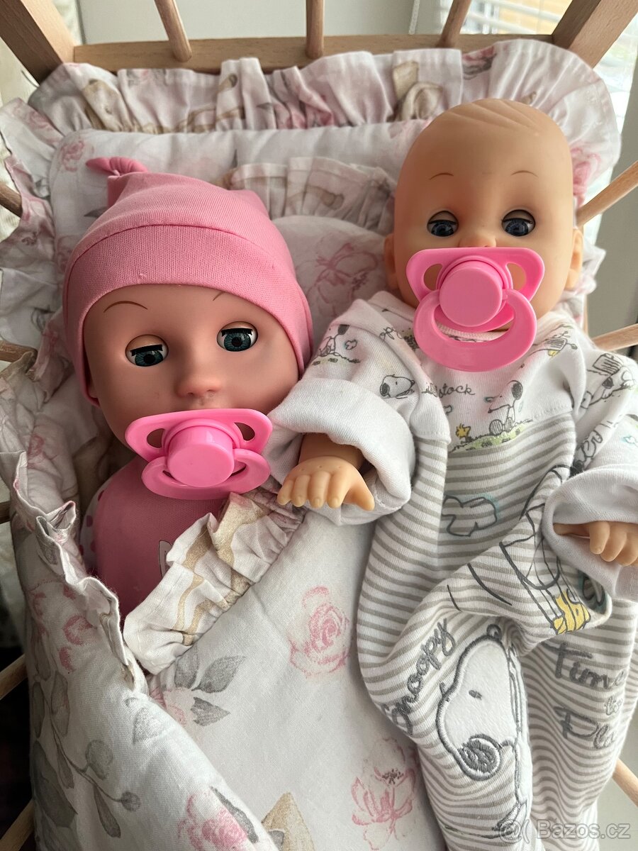 2xpanenka + dřevěná postýlka - 2