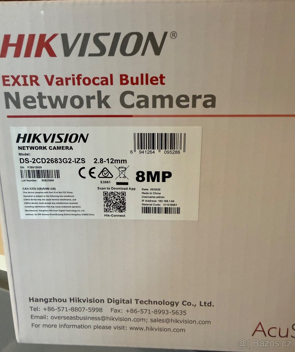 Kamera Hikvison DS( Nerozbalena) - 2