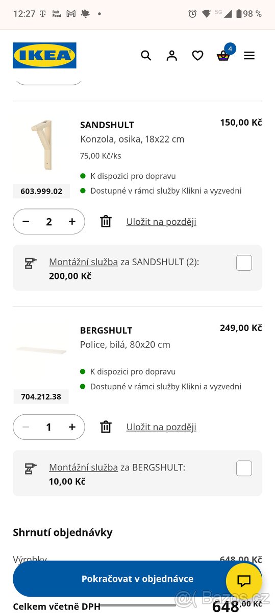 Polička na zeď IKEA - 2