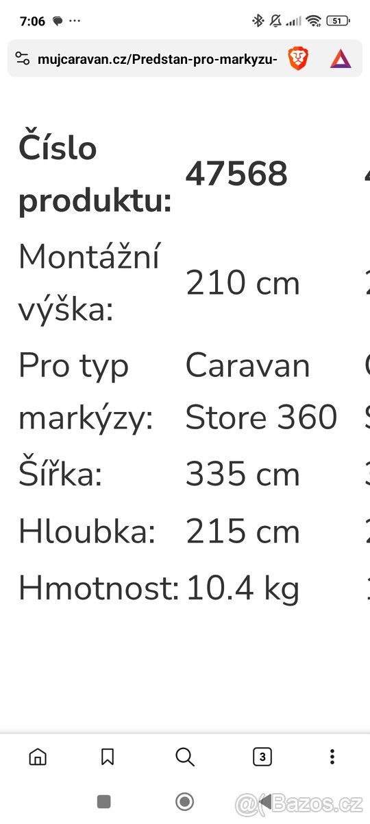 NOVÝ předstan k markýze Caravanstore - 2
