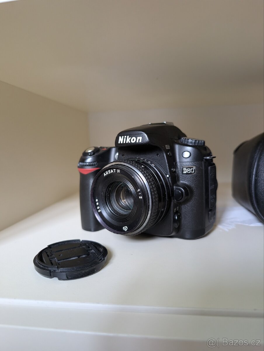 Nikon d80 +objektiv +obal - 2