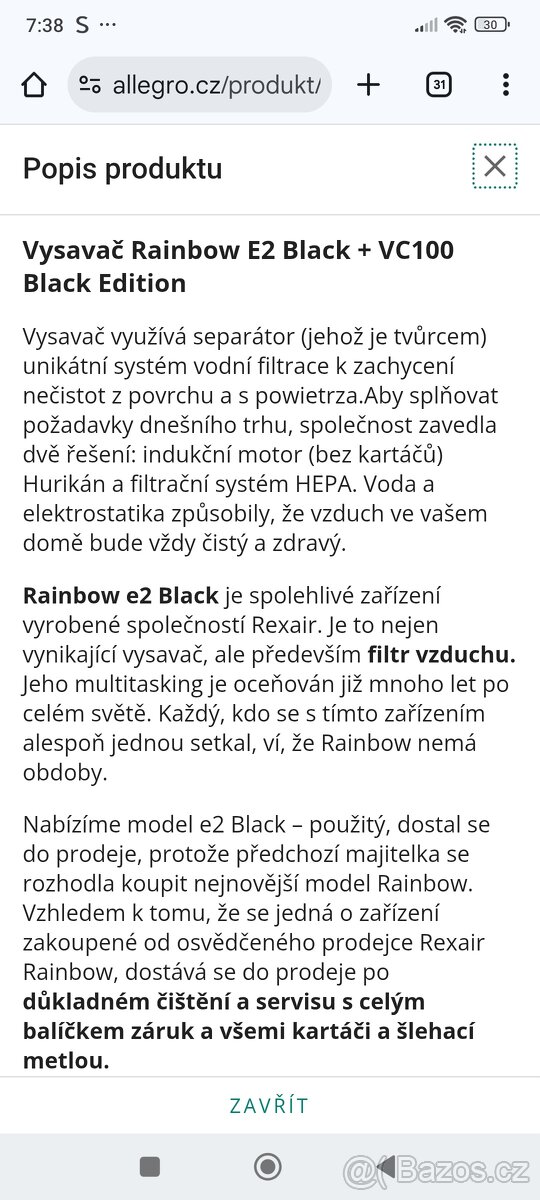 Vysavač Rainbow - 2