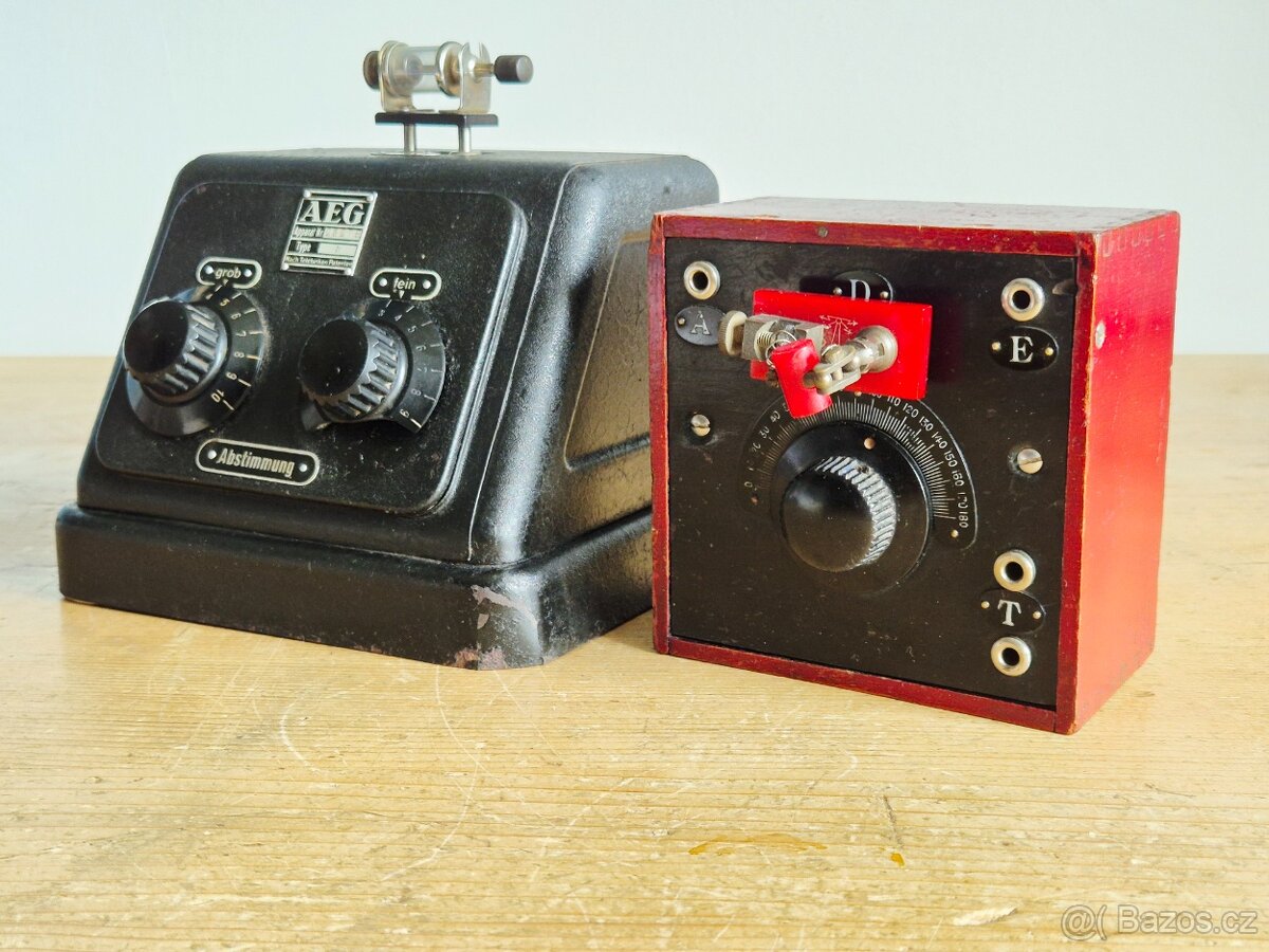 Starožitná rádio krystalka, 2 ks, CENA ZA OBA KUSY - 2