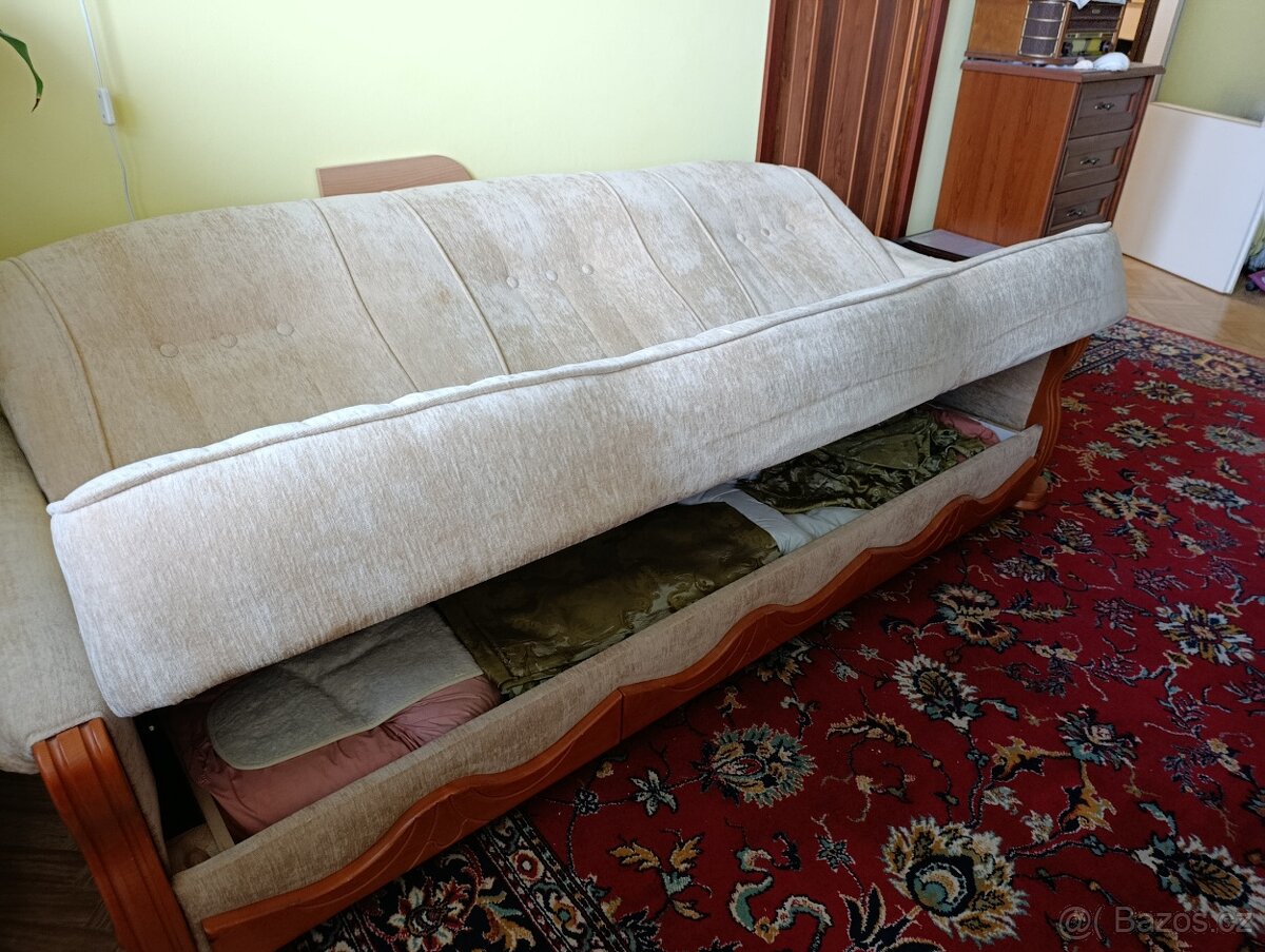 Souprava rustikální sedací : 3mistná+ křesla čalouněná 2 ks - 2